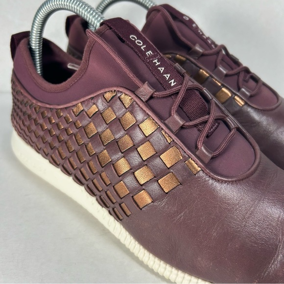 Cole Haan 2.0 Studiogrand Basketweave Wine/ Purple Casual Shoe W05428; Women 9.5 - Picture 6 of 16
